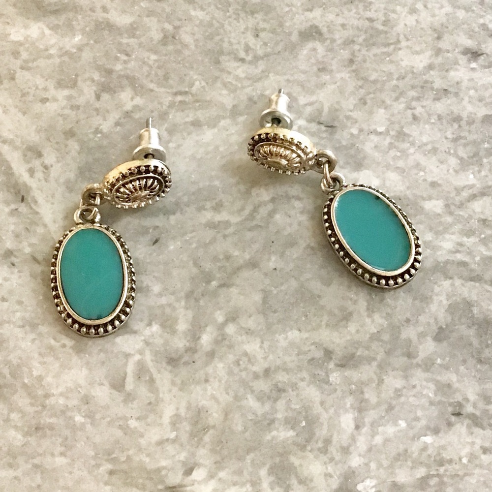 Anthropologie Turquoise Stone Earrings